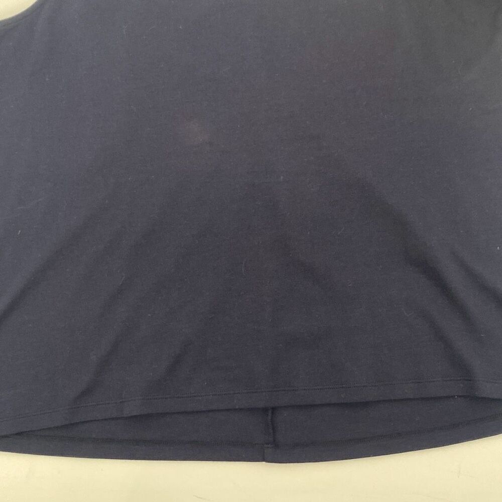 Talbots Knot Round Neck Shell Tank Cotton‎ Navy XLP - Picture 6 of 10